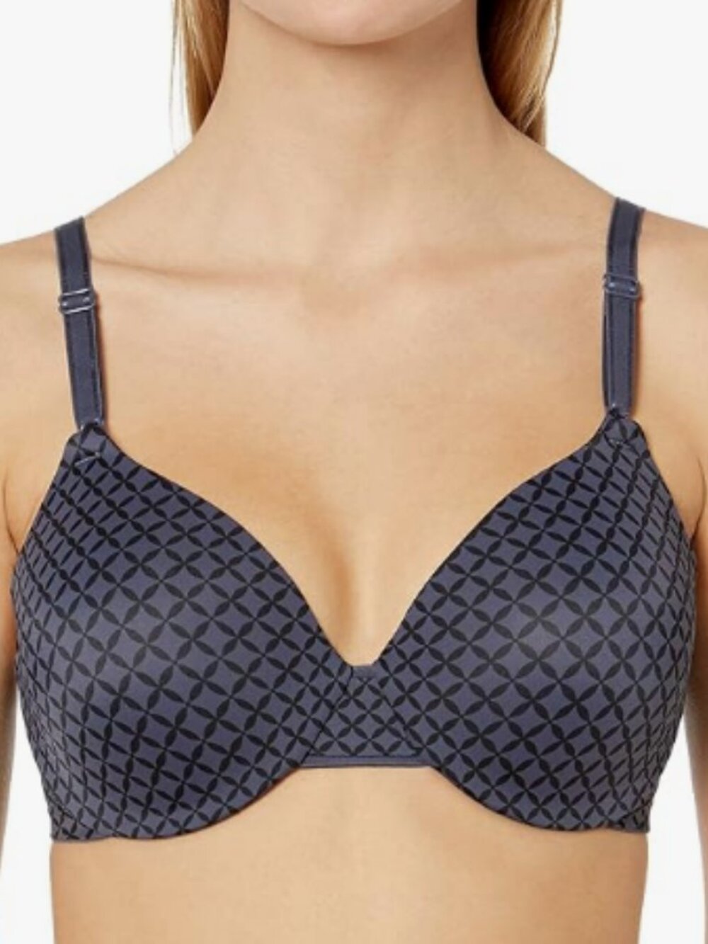 NWOT Warner's This Is Not A Bra Underwire Bra in Gunmetal Gray Blue 34B